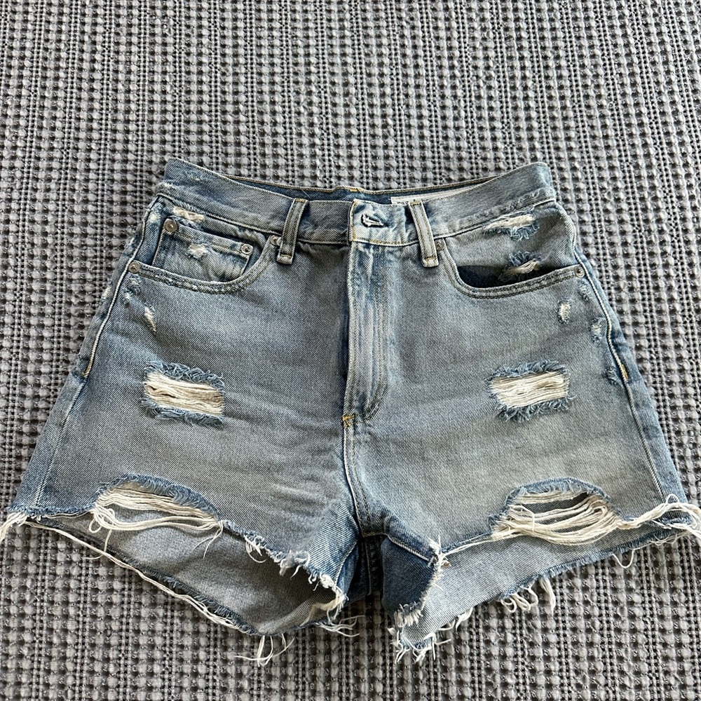 Rag & Bone Maya High Rise Short in Tabby With Holes Size 26
